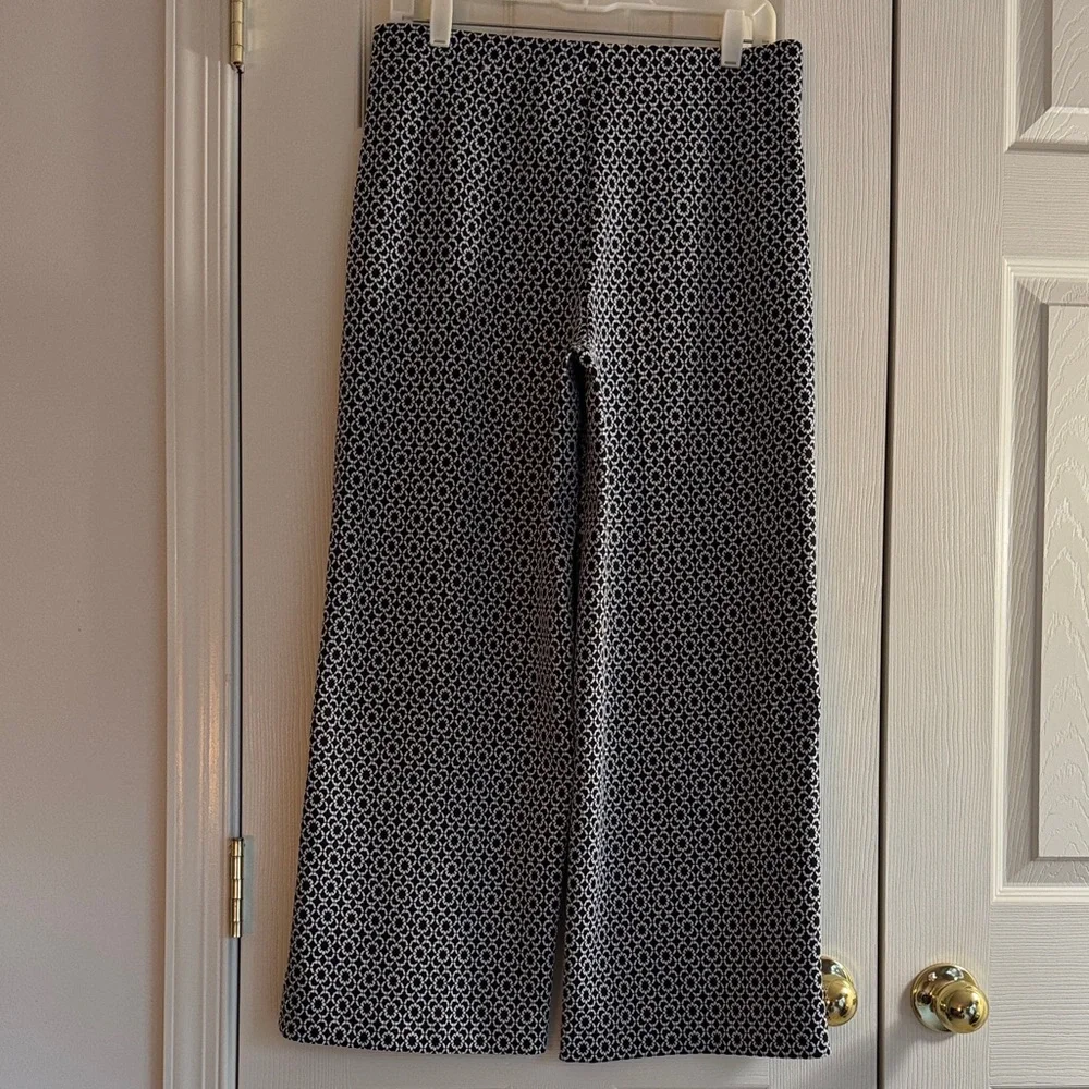 Jules & Leopold Black & White Wide-Leg Pants – S/P - Picture 3 of 10